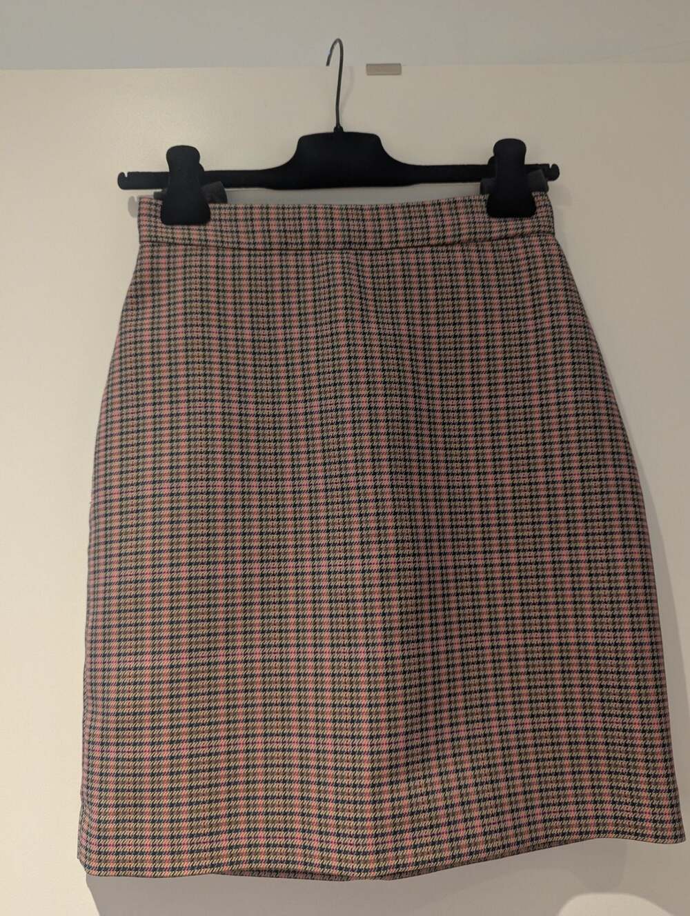MSGM Pink Plaid Houndstooth Mini Skirt IT 40
